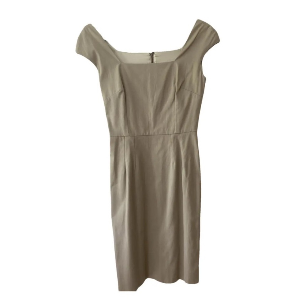 Dolce & Gabbana Midi Dress in Cream with Cap Sleeves
